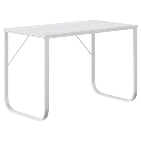 vidaXL Biurko komputerowe, białe, 110x60x73 cm, płyta wiórowa