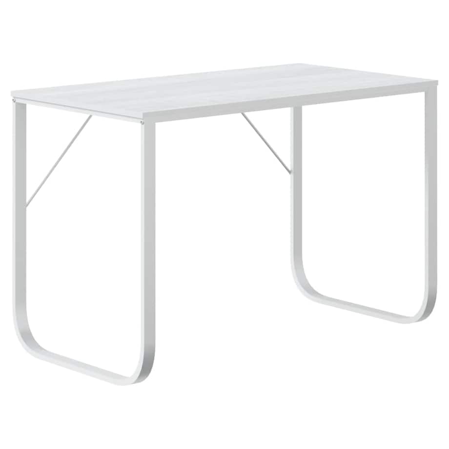 vidaXL Biurko komputerowe, białe, 110x60x73 cm, płyta wiórowa