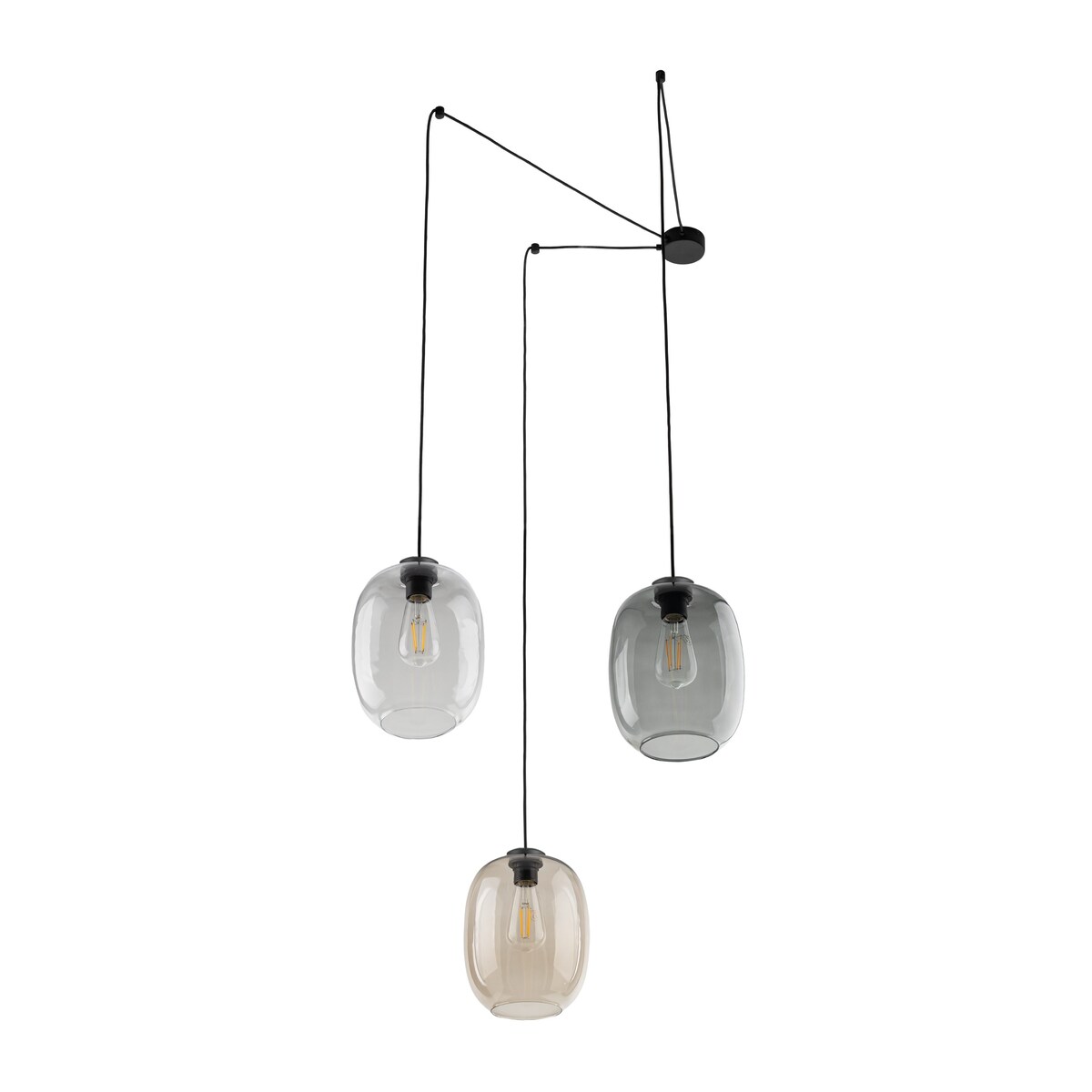 Lampa wisząca ELIO 5972 TK Lighting wielokolorowa 3xE27 regulowana do salonu i jadalni
