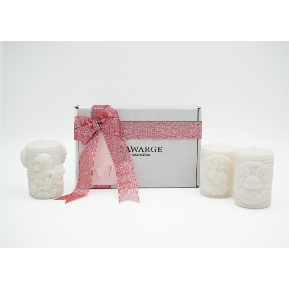 Zestaw wielkanocny świece sojowe stołowe 3 szt