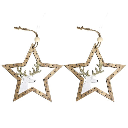 Zestaw 2 szt dekoracji świątecznych KL-21X12 Brown