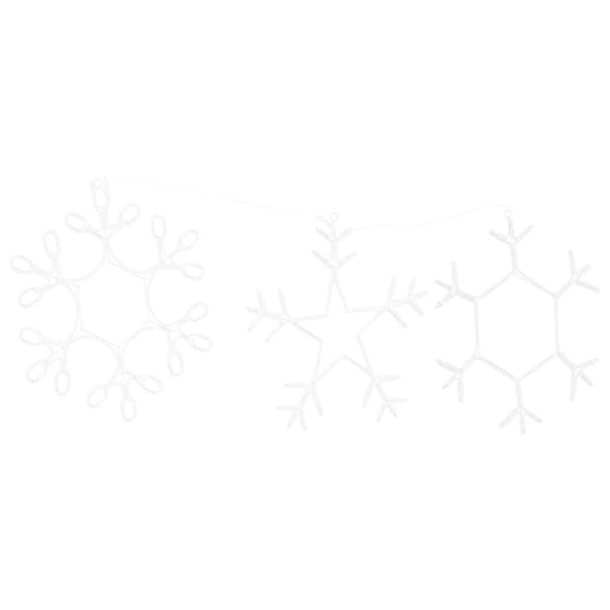 vidaXL Śnieżynka na Boże Narodzenie Ciepła biel 45 x 38 cm PVC