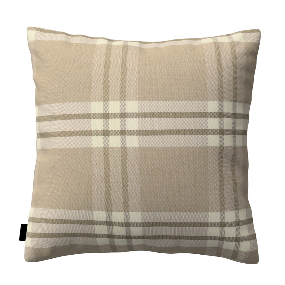Poszewka Kinga na poduszkę 50x50 krata beżowa