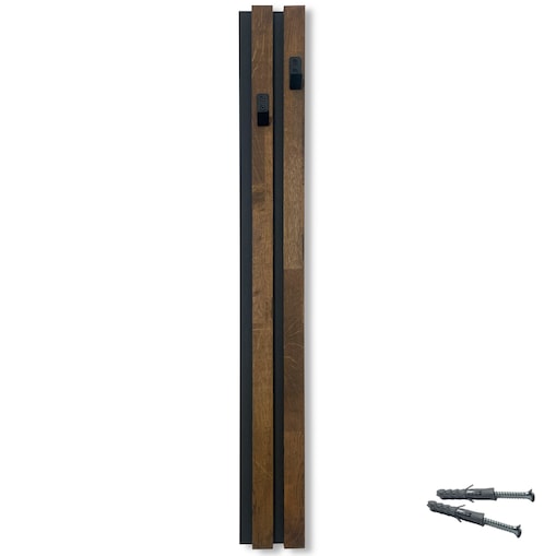 Drewniany wieszak na ubrania Lamele 98cm moduł 12cm brązowy