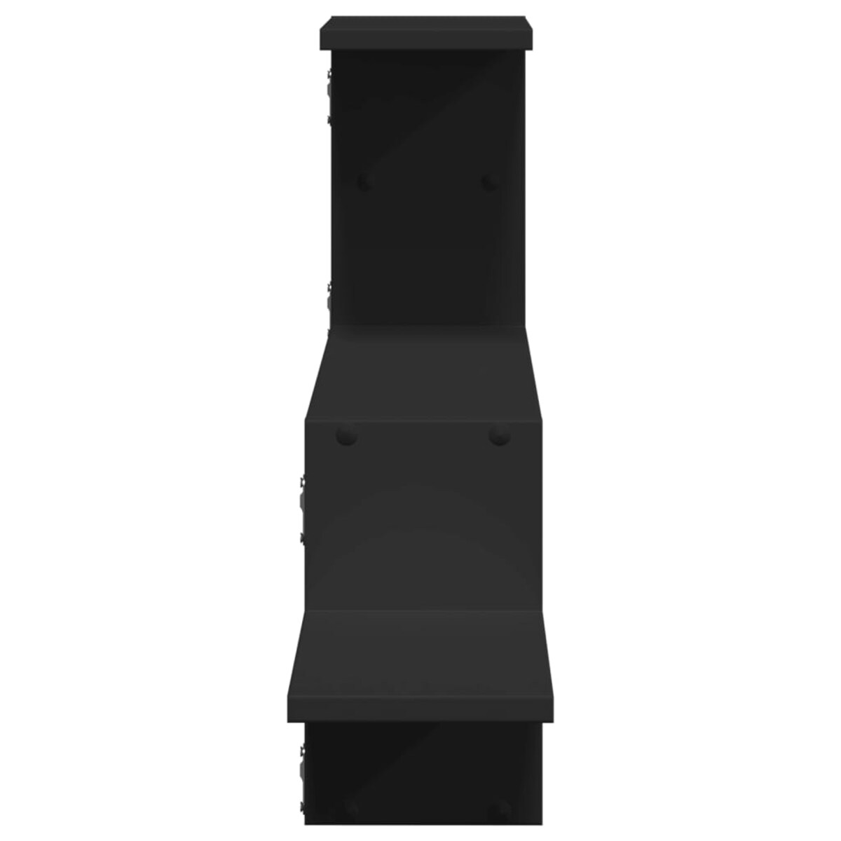 vidaXL Półka ścienna, czarna, 104x15x49 cm, materiał drewnopochodny