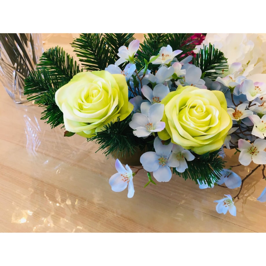 6x RÓŻA SZTUCZNA główka kwiatowa wyrobowa STROIKA ZIELONA ładna kompozycja