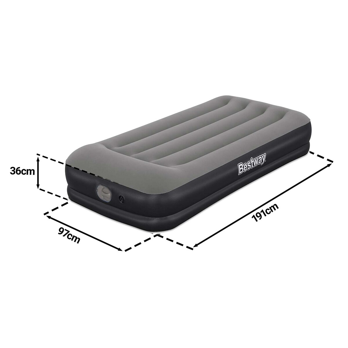 Materac dmuchany Bestway 671BT jednoosobowy łóżko do spania z pompką USB