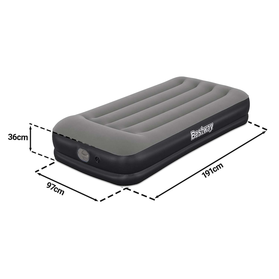 Materac dmuchany Bestway 671BT jednoosobowy łóżko do spania z pompką USB