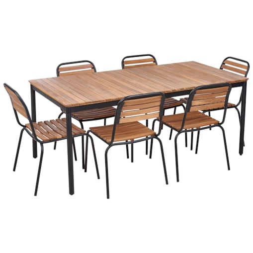 Zestaw jadalniany dla 6 osób Drewno Jasne drewno VALLESE