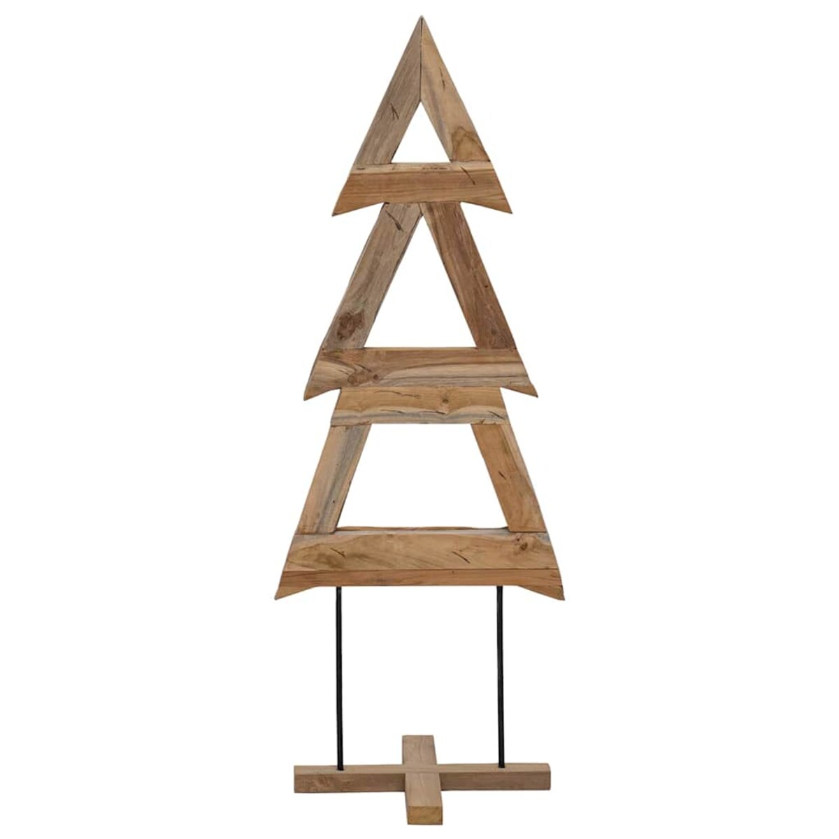 vidaXL Choinka z podstawą Brązowy 90 cm Lite drewno tekowe