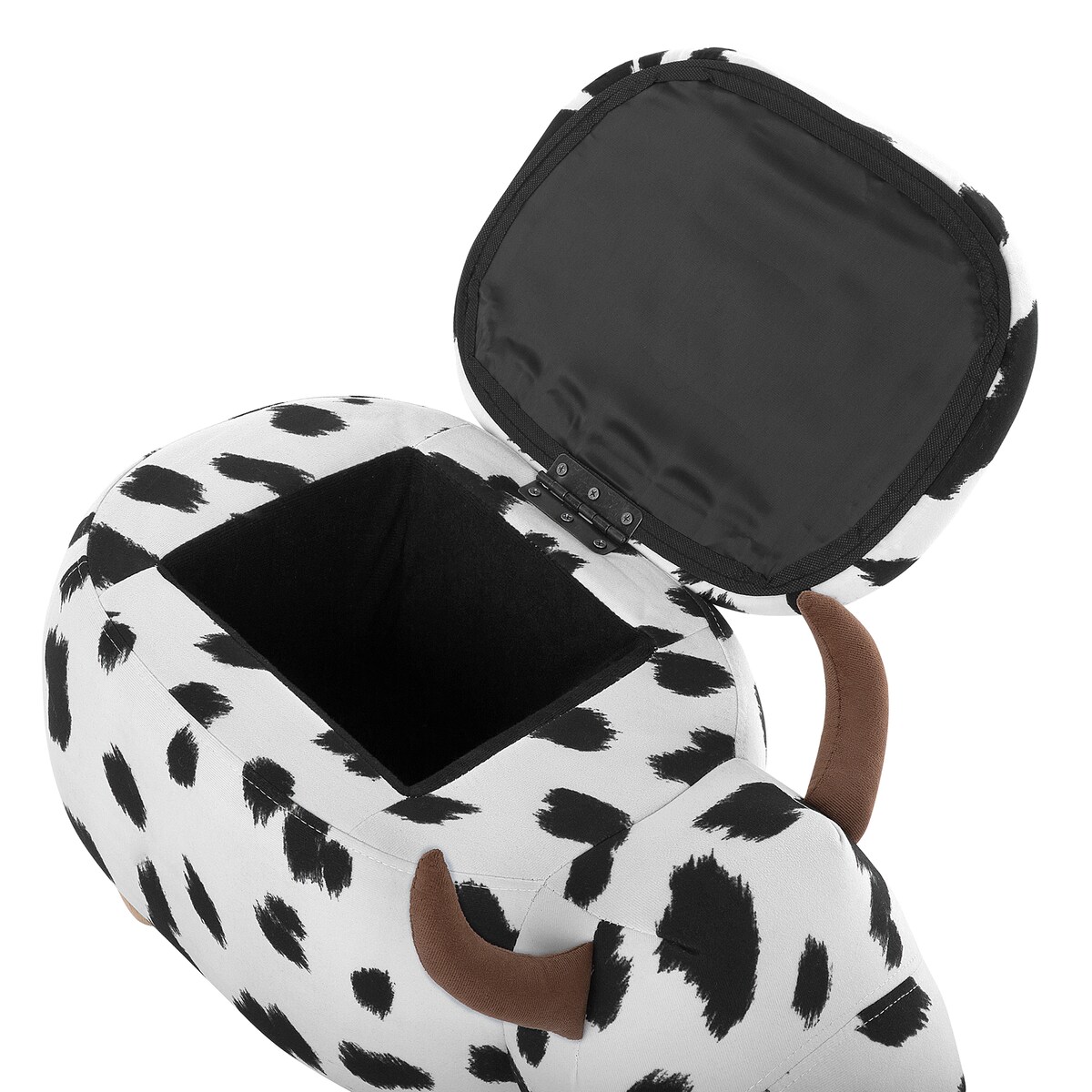 Pufa zwierzak ze schowkiem COW Biały Krowa