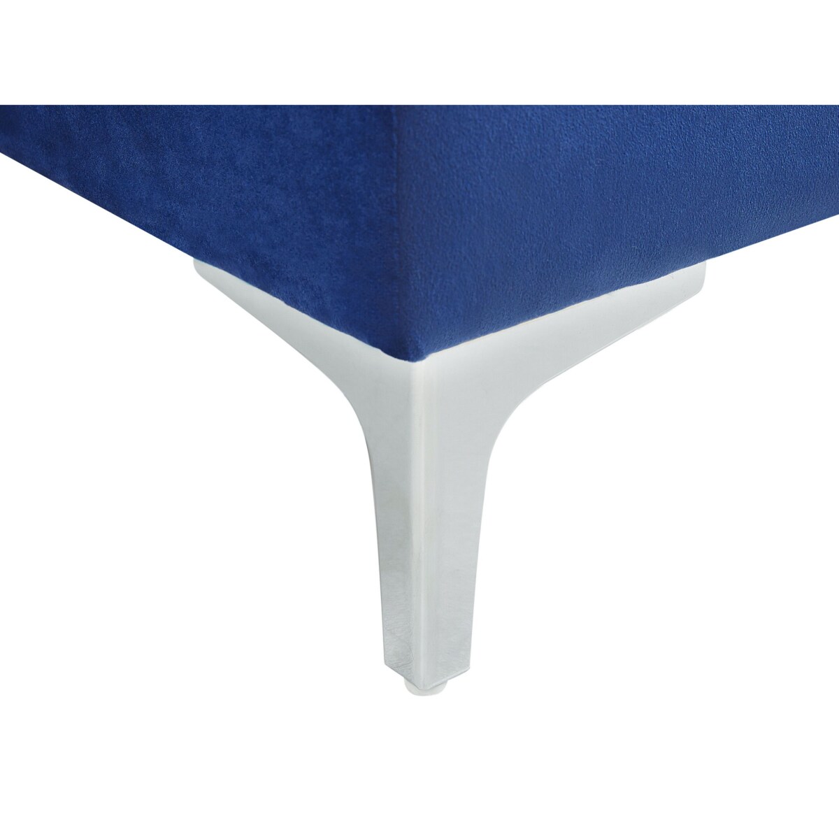 Narożnik welurowy prawostronny niebieski TIMRA