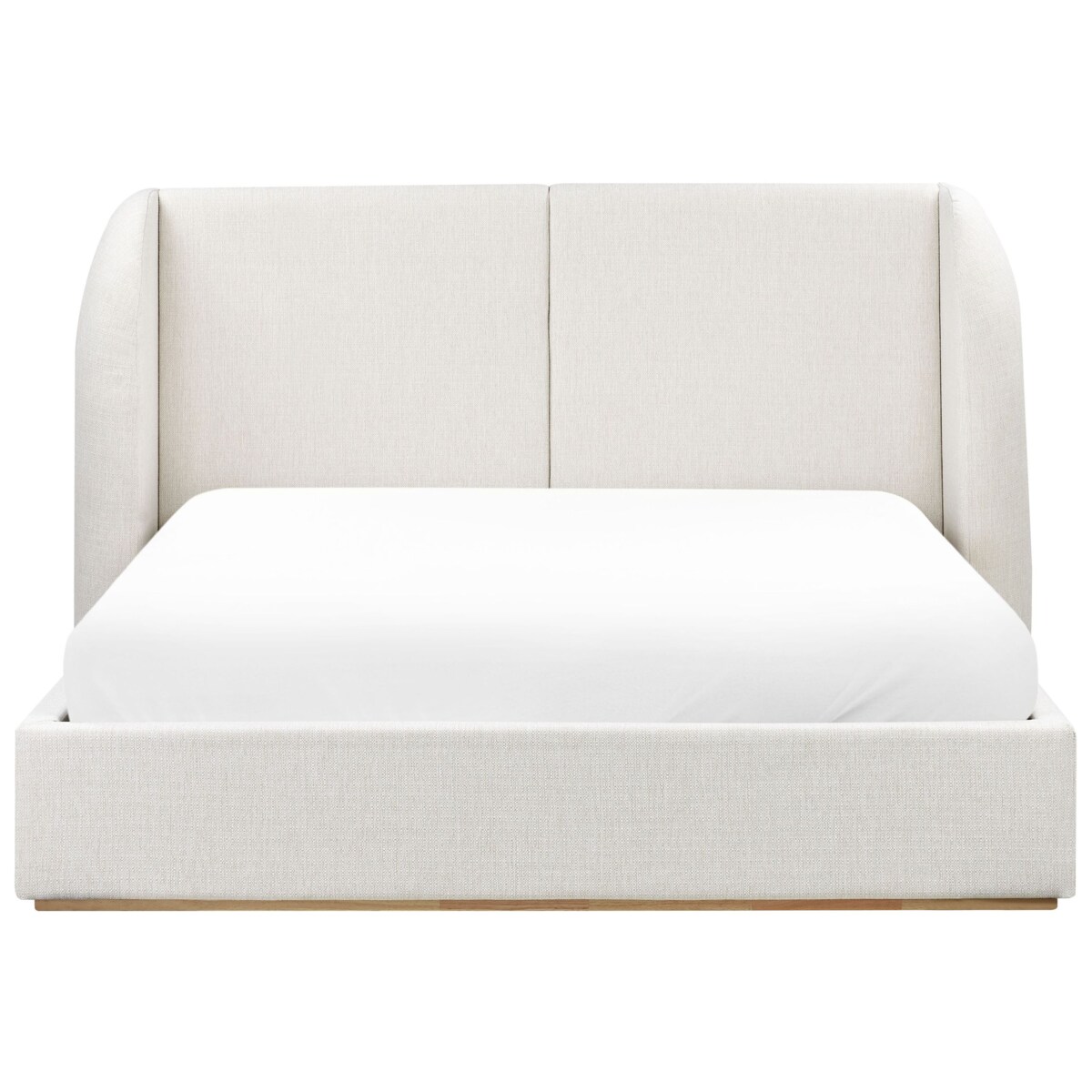 Łóżko z pojemnikiem MONESTIER 160 x 200 cm Złamana biel