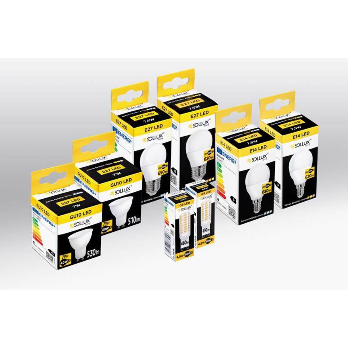 Żarówka LED GU-10 SL.0972 3000K biała ciepła MR50 7W 510lm, Sollux