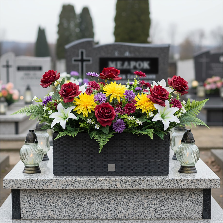 Donica Na Cmentarz Doniczka Korytko Ratanowe Na Wszystkich Świętych Rato Case 17L