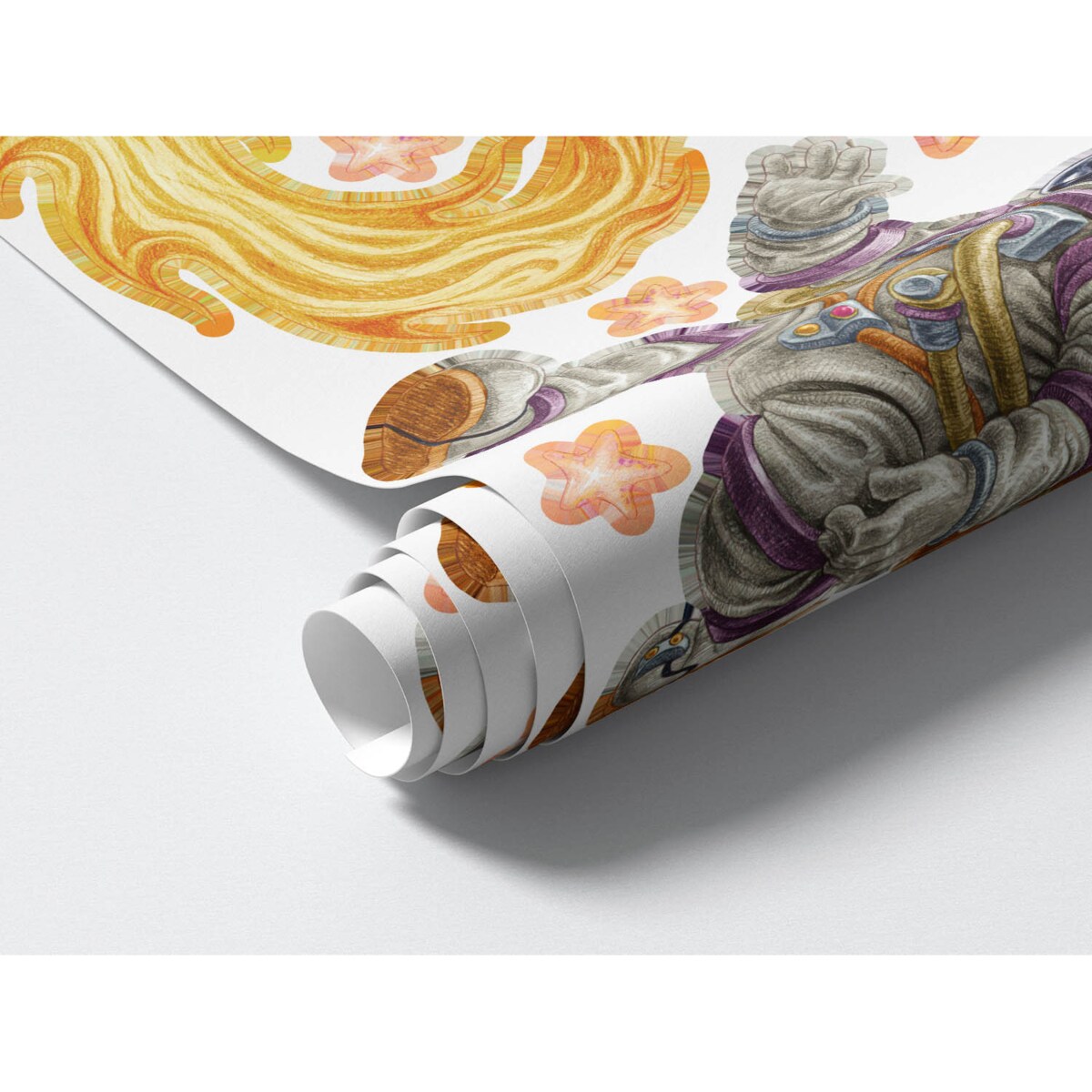 Zestaw naklejek na ścianę, Planety w kosmosie, 100cm