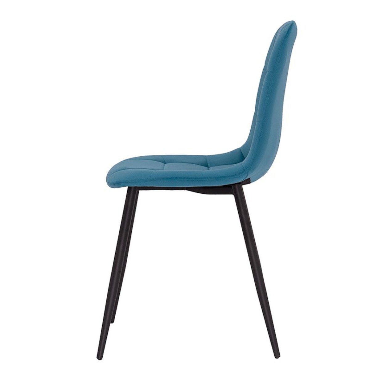 Krzesło tapicerowane welurowe do salonu pikowane nowoczesne turkusowe