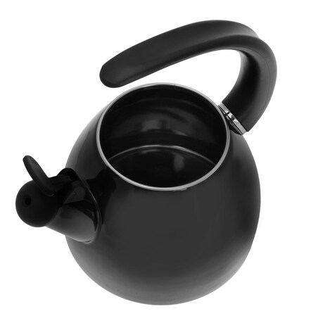 Czajnik stalowy z gwizdkiem tradycyjny 2.8L czarny KLAUSBERG