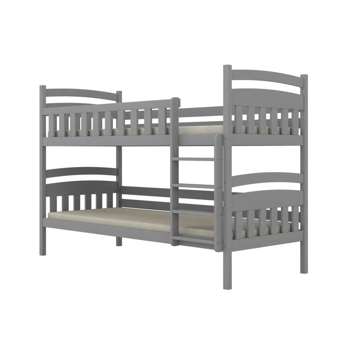 Łóżko piętrowe JULITA 200x80 szare drewniane