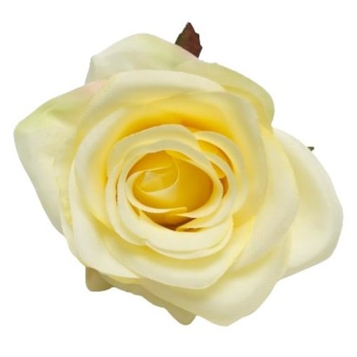 RÓŻA SZTUCZNA główka kwiatowa wyrobowa do STROIKA bukietu dekoracji ŻÓŁTA