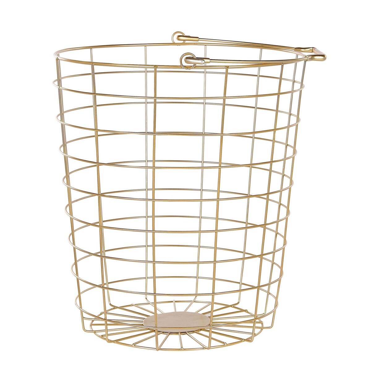 Stojak z 3 koszami na kółkach metalowy złoty AYAPAL