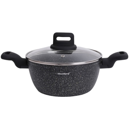 Garnek z powłoką marmurową czarny indukcja gaz 20cm 2.3L KLAUSBERG