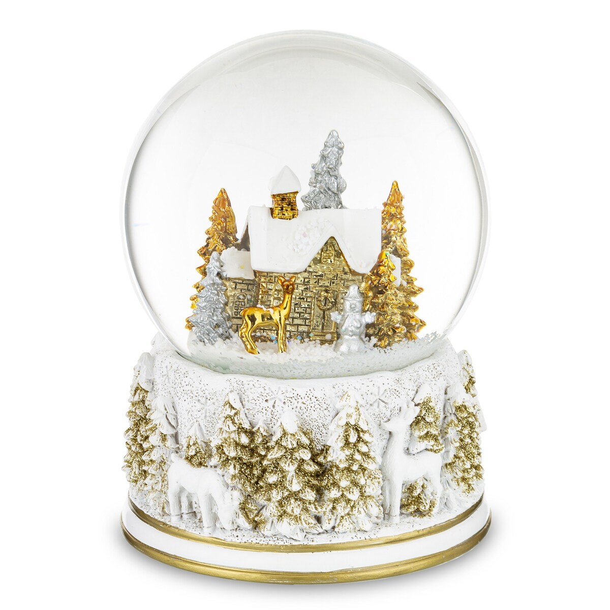 Kula śnieżna z pozytywką COTTAGE 14x10 cm