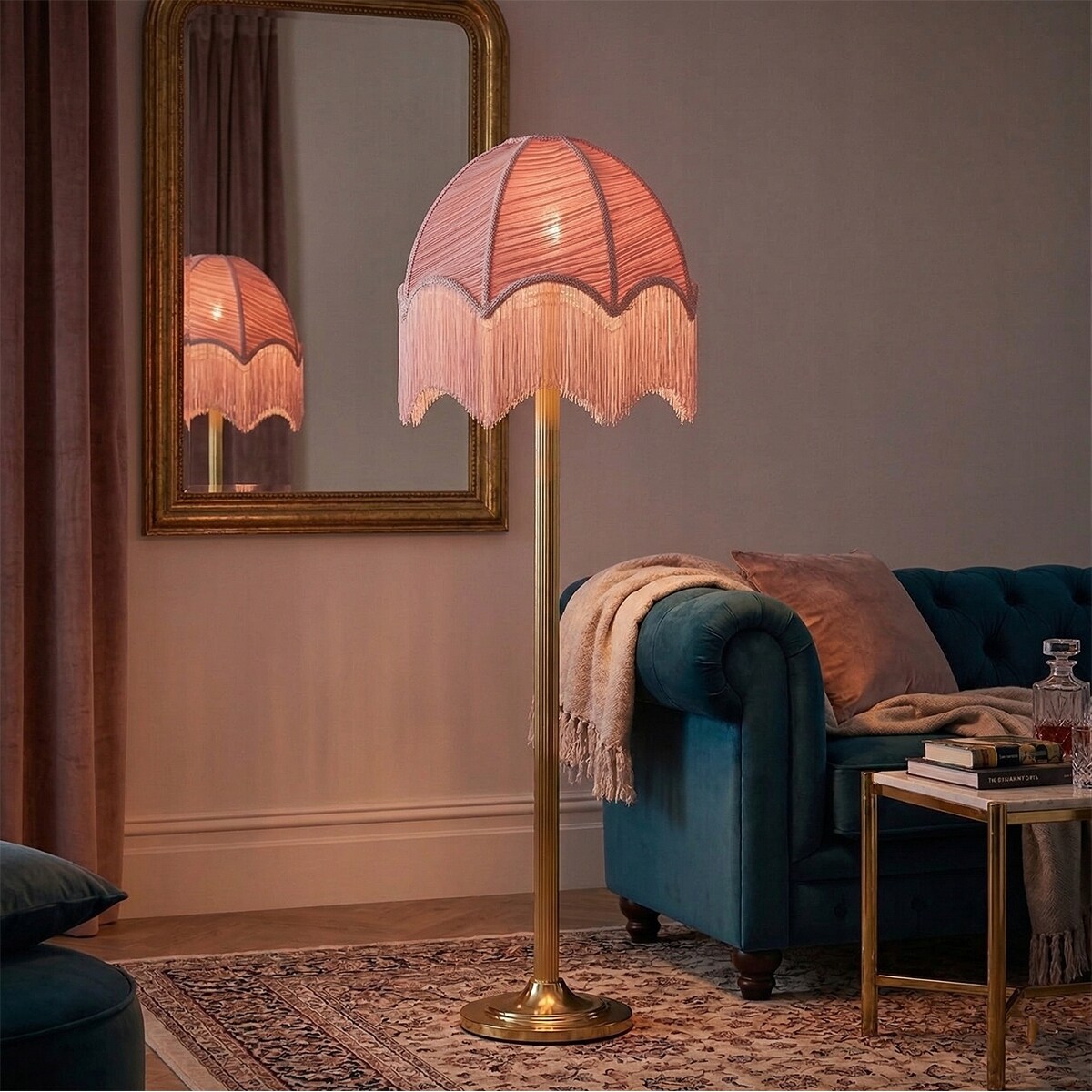 ABAŻUR NA ŻARÓWKĘ KLOSZ DUŻY 30cm E27 E14 DO LAMPY STOJĄCEJ WISZĄCEJ RÓŻOWY