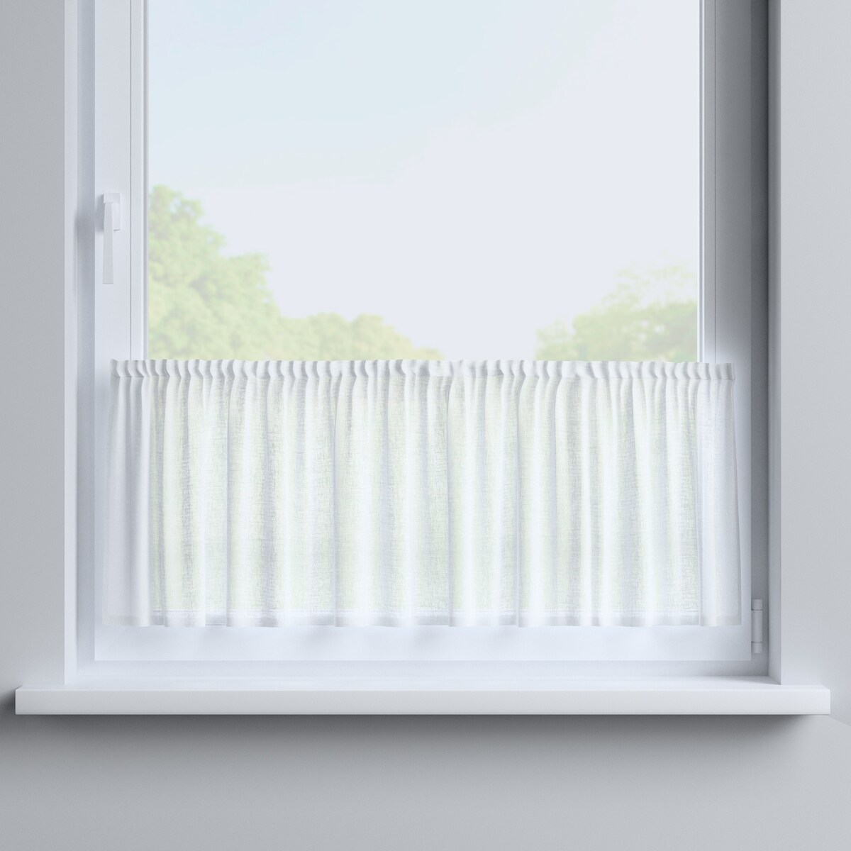 Zazdrostka prosta na metry 130x0 prześwitujący ecru