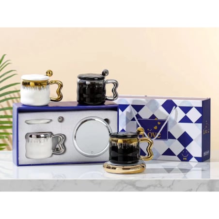 ZESTAW KUBEK Z PODGRZEWACZEM + Łyżka + Kabel USB PREZENT KUBEK ŚWIĄTECZNY