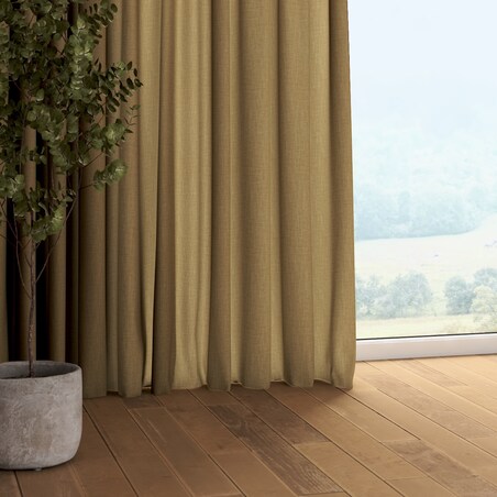 Zasłona na taśmie marszczącej 1 szt. 130x245 khaki