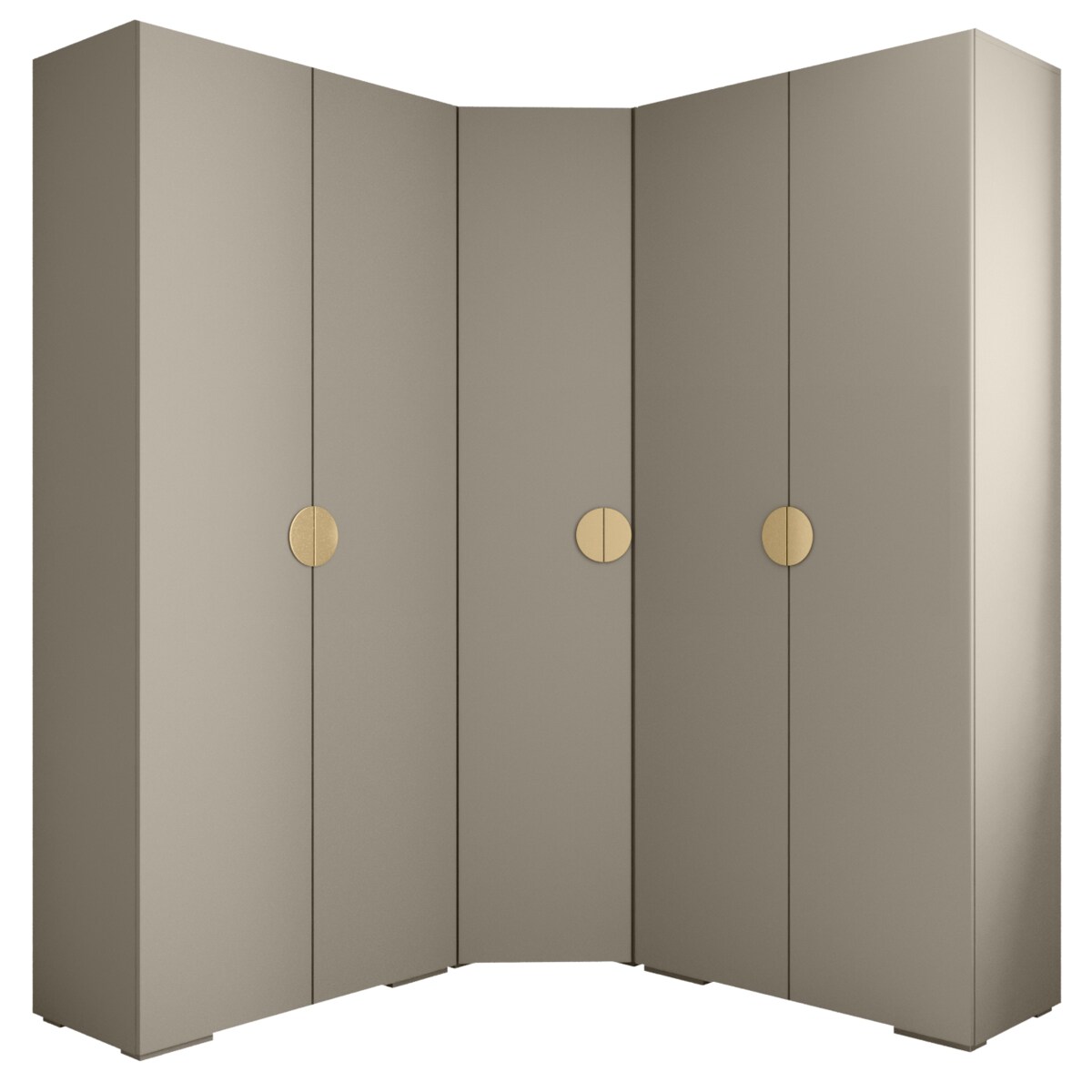 Garderoba wysoka do przedpokoju INOVA 4 Z5 kaszmir+złoty