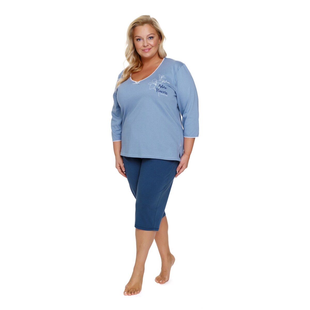 Doctor Nap Niebieska piżama damska - L