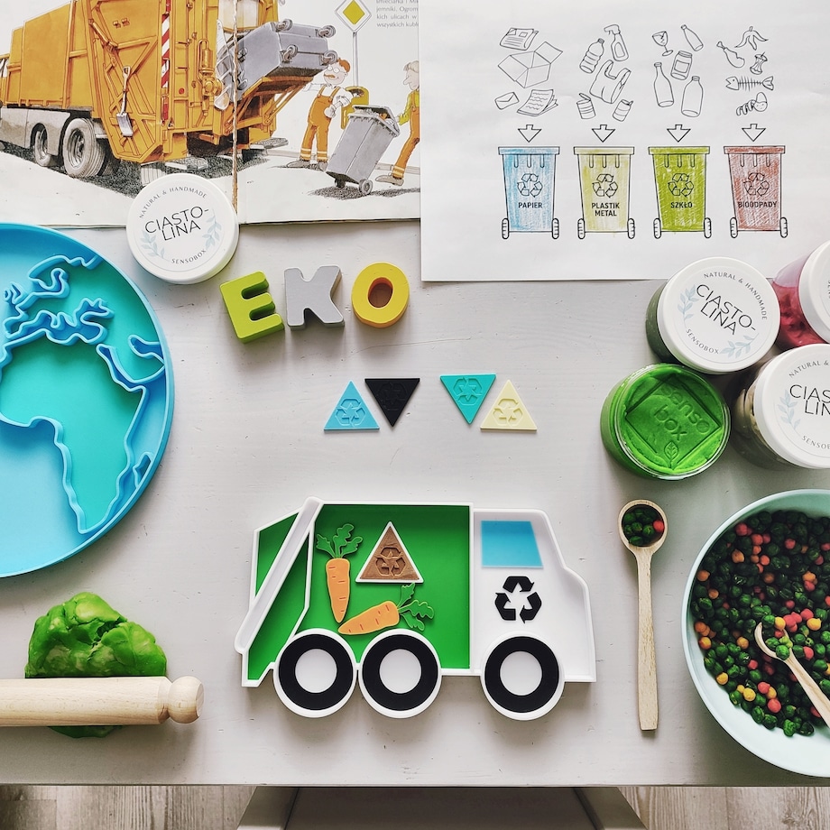 Eko wysypywanka sensoryczna Śmieciarka