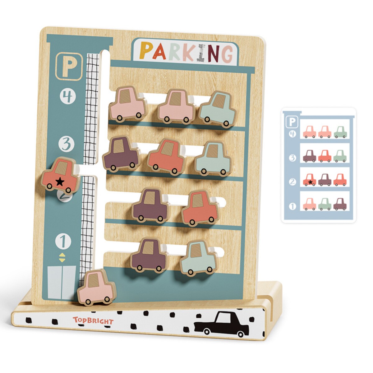 Parking - zabawka logiczna dla dzieci z kartami zadań 36 mies.+ Top Bright