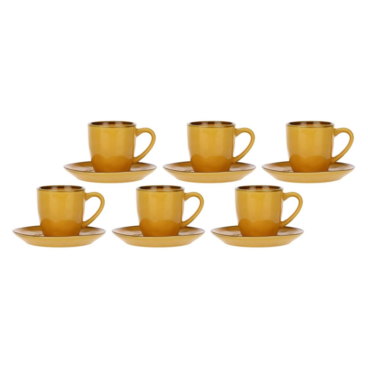 Zestaw 6 filiżanek do espresso Concerto Ocra - Żółty, 90 ml