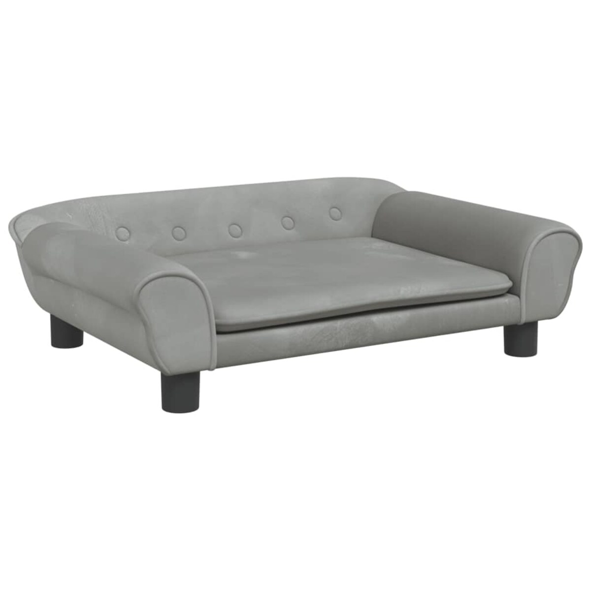 vidaXL Sofa dla dzieci, jasnoszara, 70x45x26 cm, aksamit
