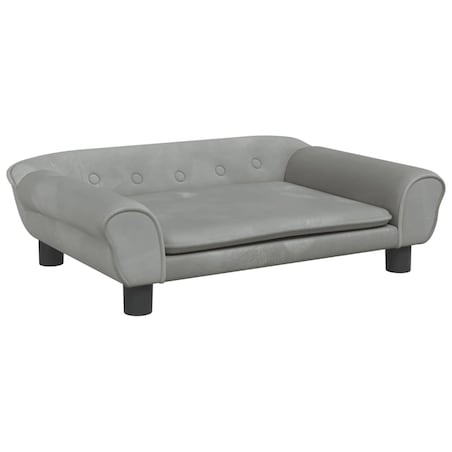 vidaXL Sofa dla dzieci, jasnoszara, 70x45x26 cm, aksamit