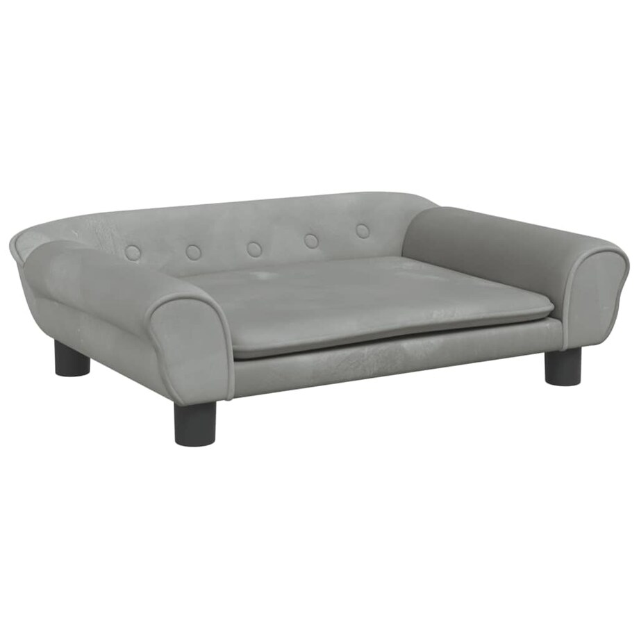 vidaXL Sofa dla dzieci, jasnoszara, 70x45x26 cm, aksamit