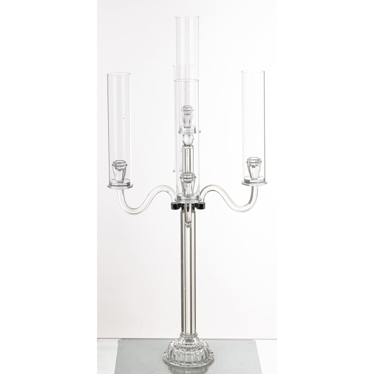 Świecznik szklany 5 ramienny 94x41x41 cm KANDELORO