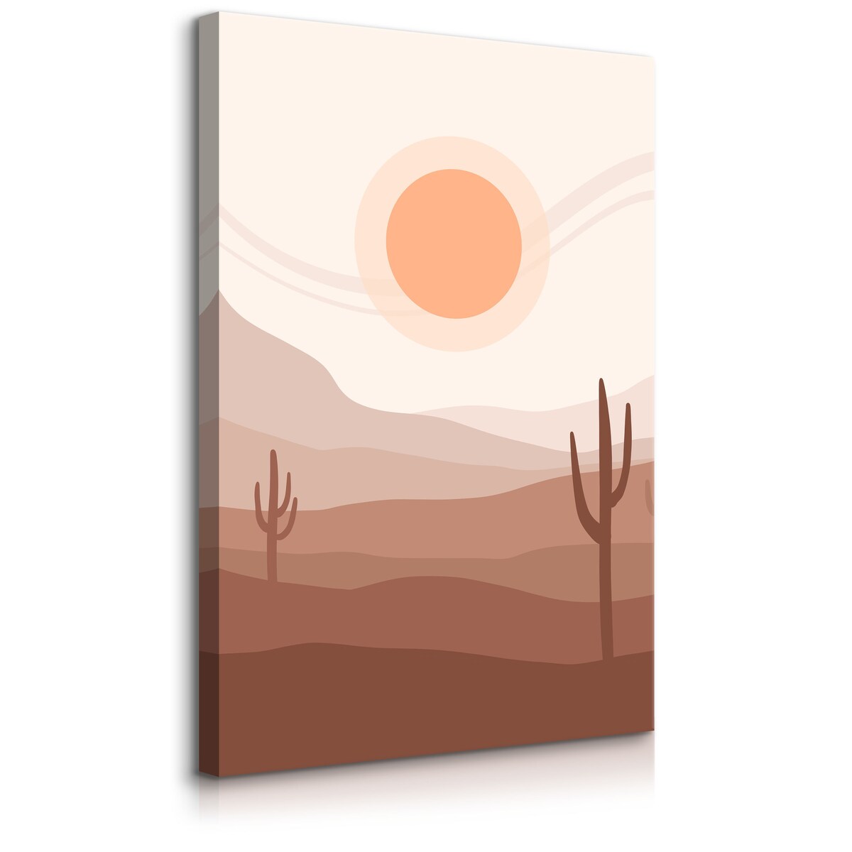 Obraz Zachód Słońca Kaktusy Boho 30x40cm