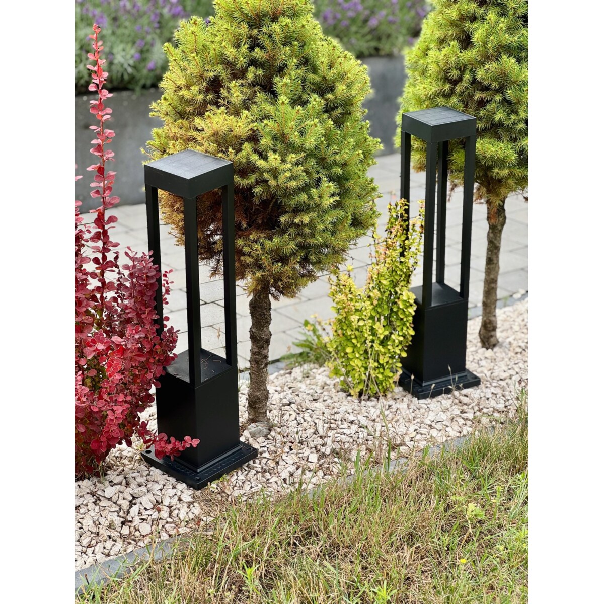 Lampka Słupek Ogrodowa 20 Led Solarna 60Cm Stojąca Na Pilot 3 Tryby Światła