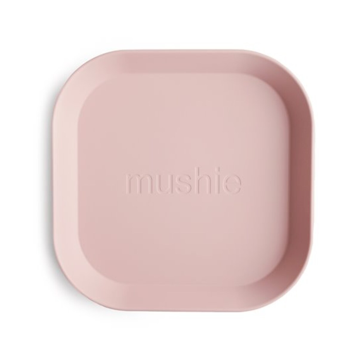 Mushie Talerzyki dla dzieci kwadratowe 2-pak Blush