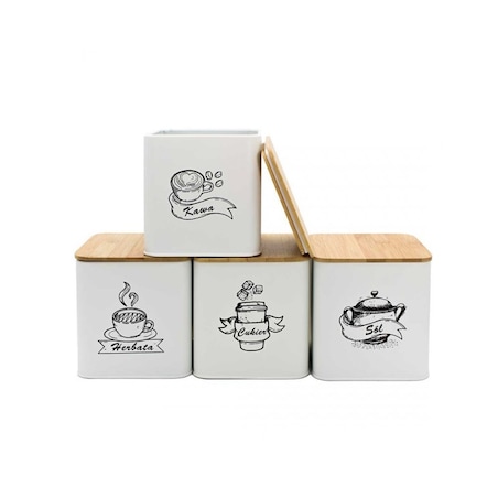 Brunbeste zestaw 4 pojemników kuchennych 4264