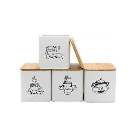 Brunbeste zestaw 4 pojemników kuchennych 4264