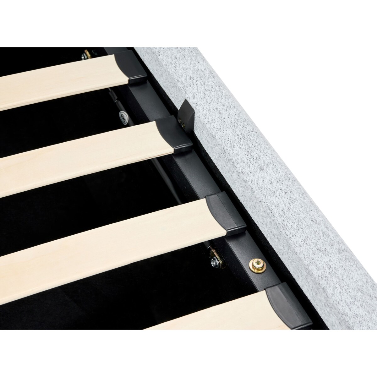 Łóżko z pojemnikiem BLAGNAC 160 x 200 cm Jasnoszary