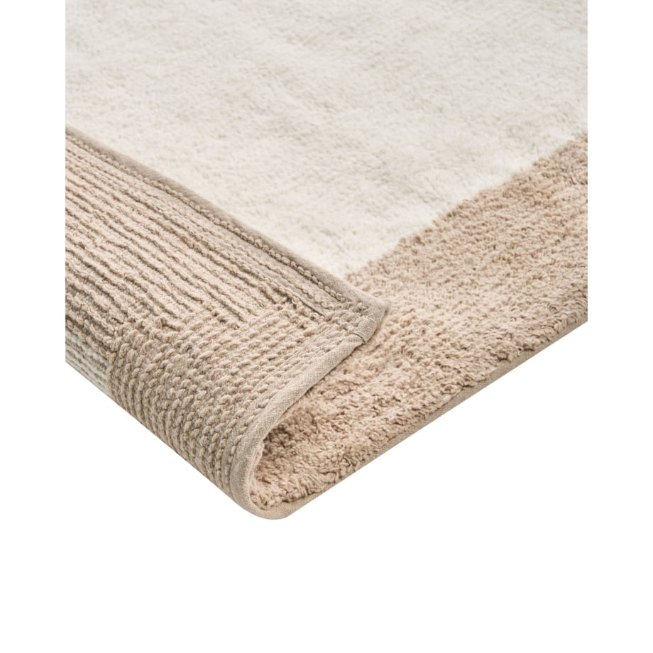 Dywanik łazienkowy KABRI Brązowy/ beżowy 60 x 90 cm Bawełna