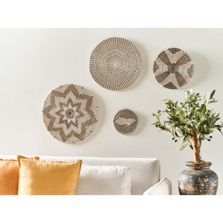 Zestaw dekoracji ściennych LAOCAI Trawa morska 45/40/30/20 cm Czarny