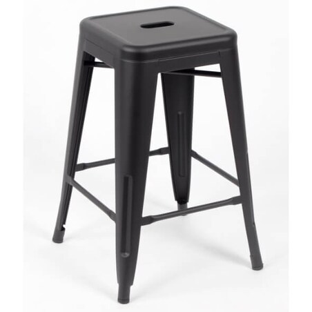 Czarny taboret uniwersalny Tower do industrialnych wnętrz