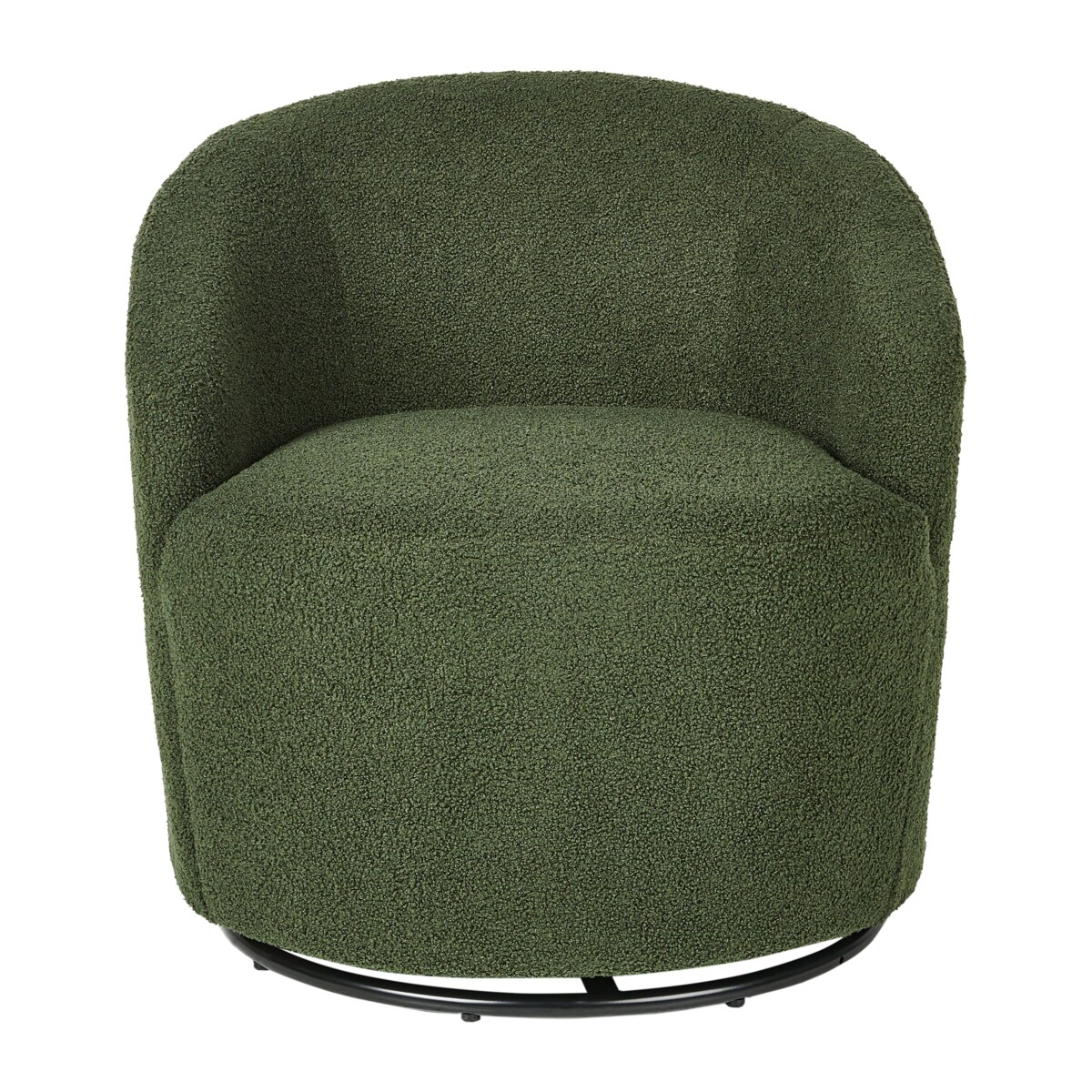 Fotel DAVIK Boucle Ciemnozielony